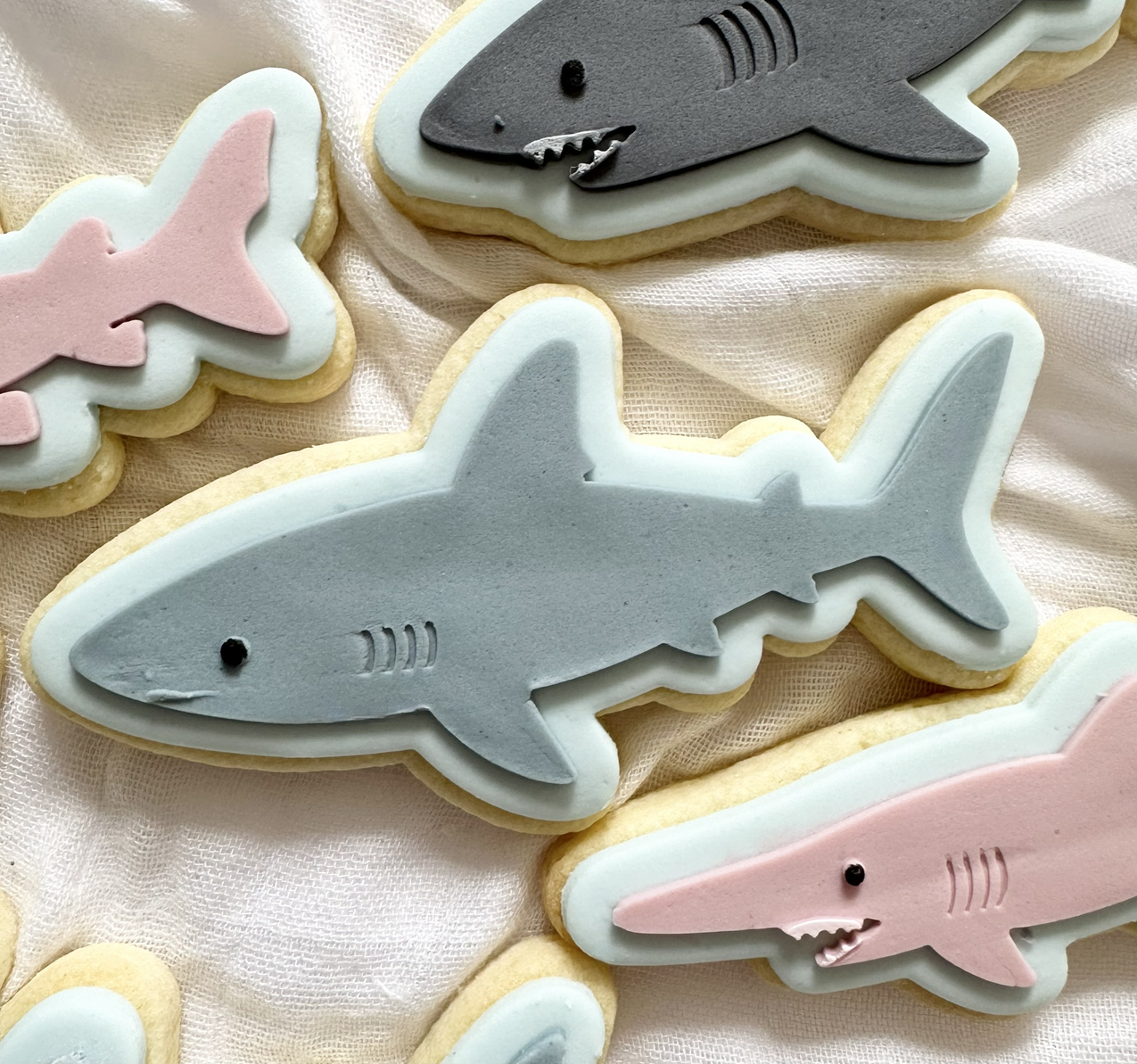 Shark Cookie Stamp & Cutter STL File