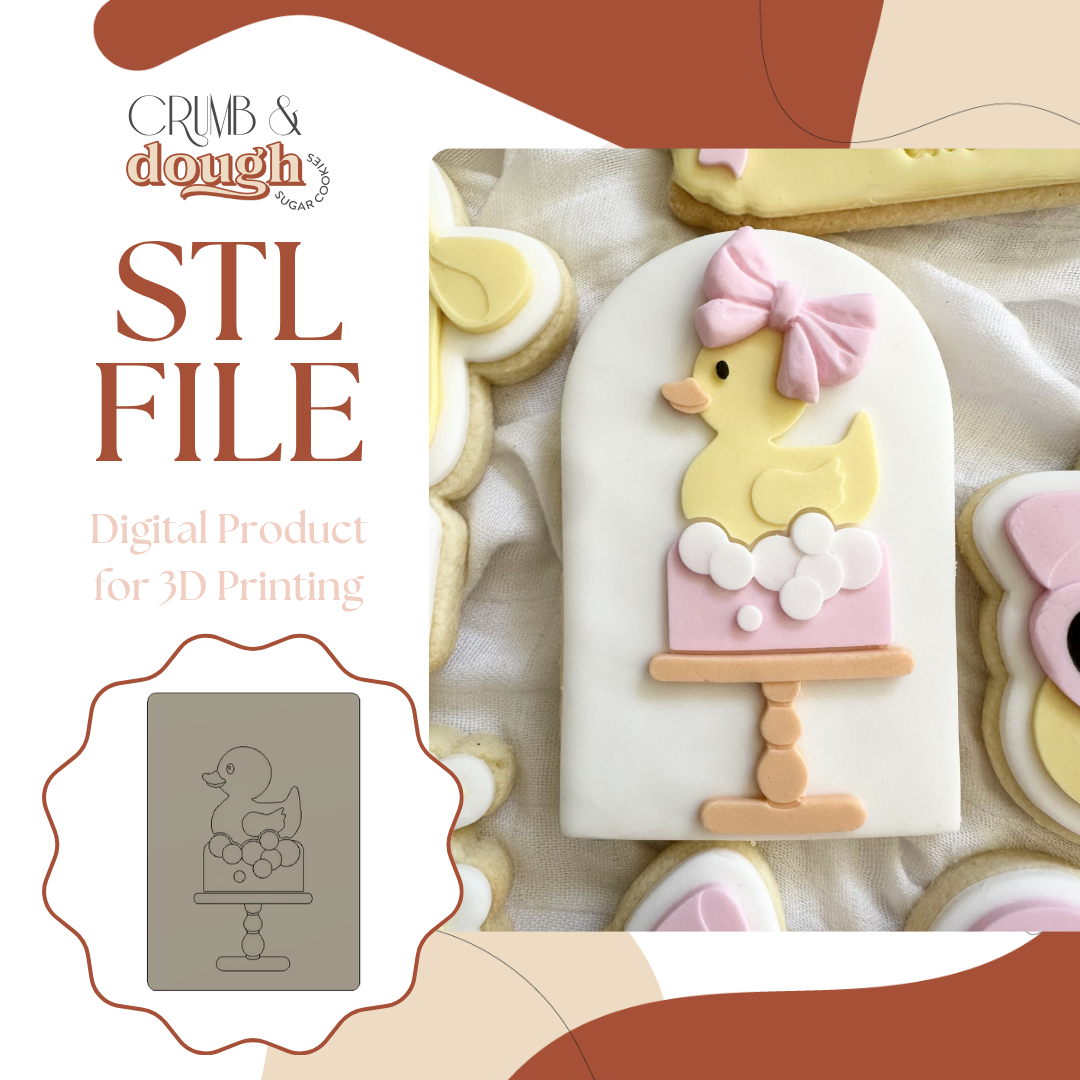 Rubber Ducky Cake Arch Cookie Stamp & Cutter STL File