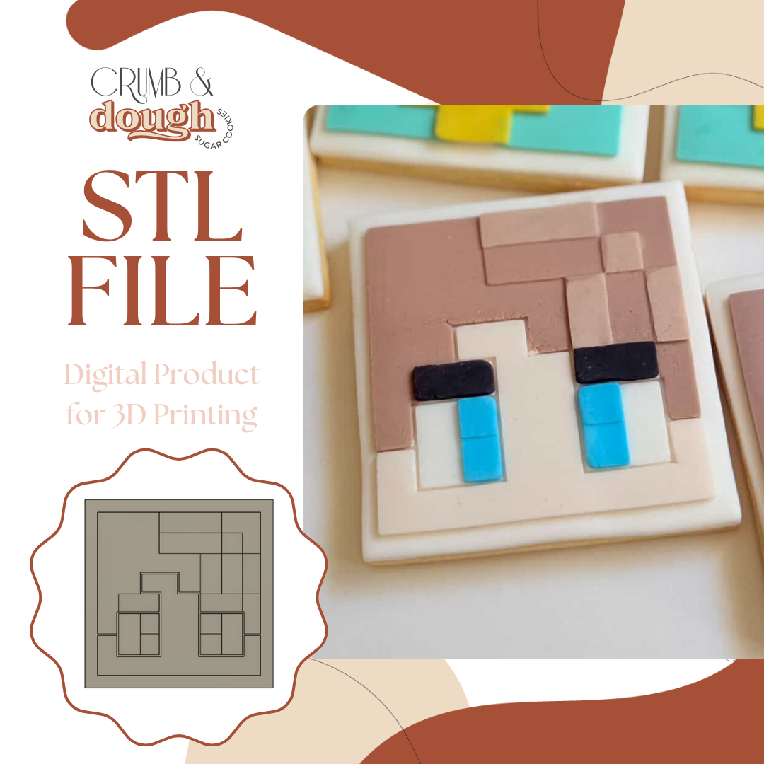 Minecraft Chip Cookie Stamp & Cutter STL File