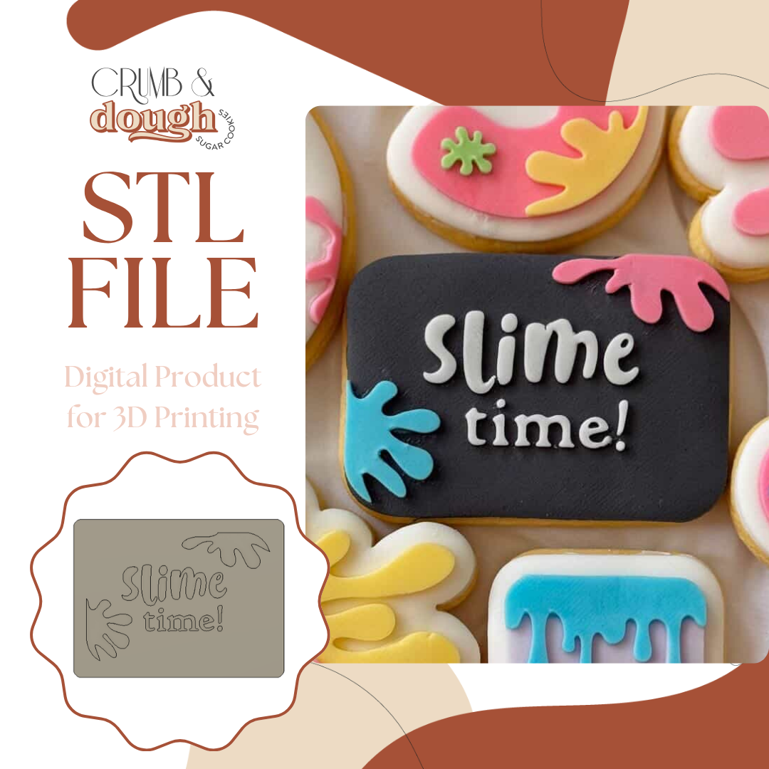 Slime Time Cookie Stamp & Cutter STL File