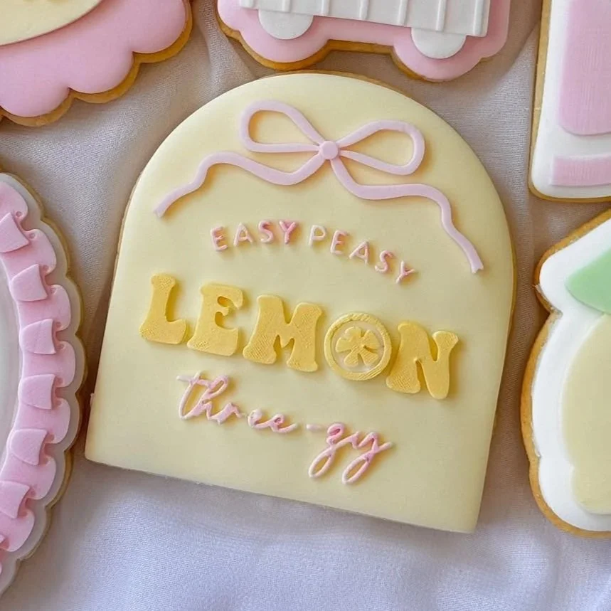 Easy Peasy Lemon Three-zy Cookie Stamp & Cutter