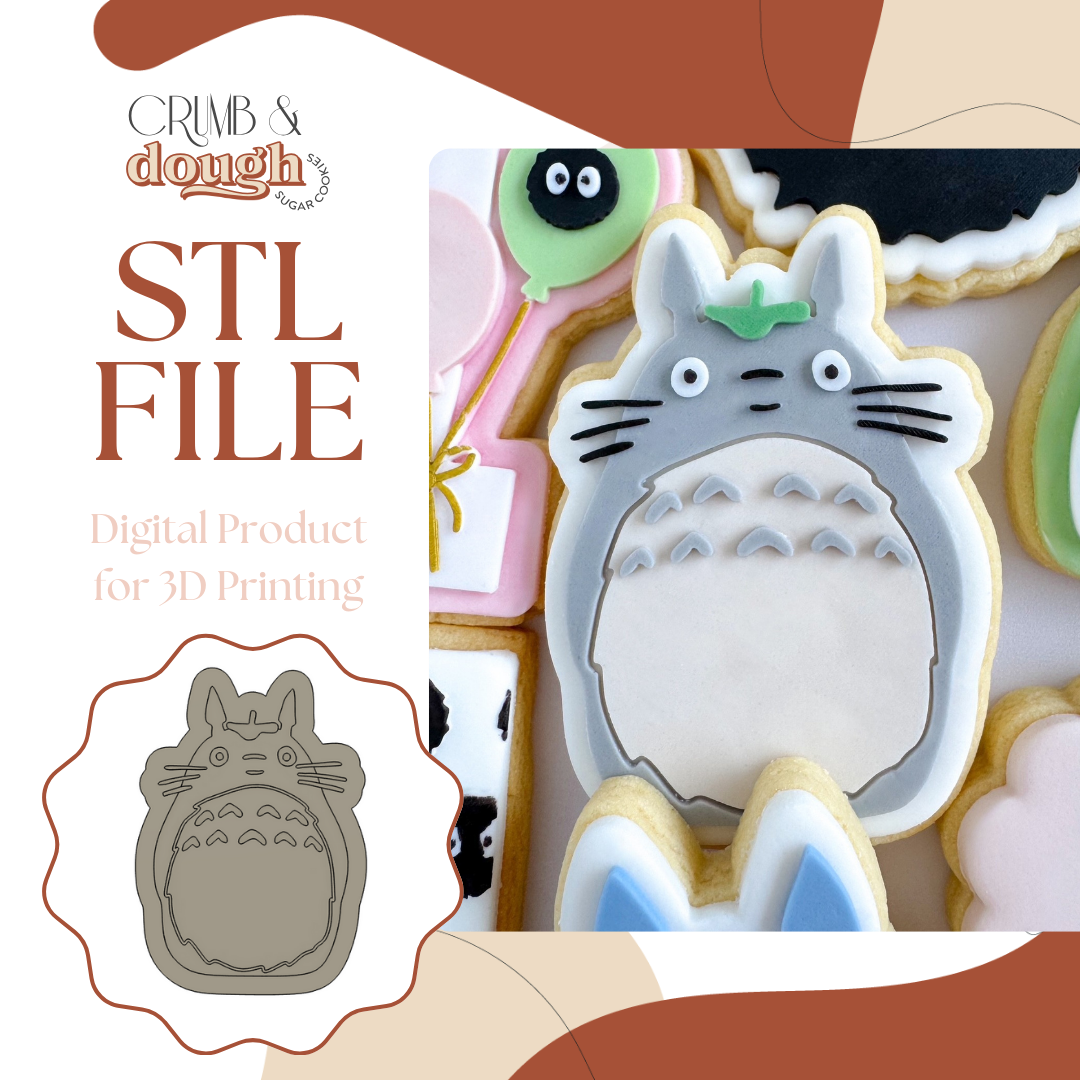 Totoro Cookie Stamp & Cutter STL File