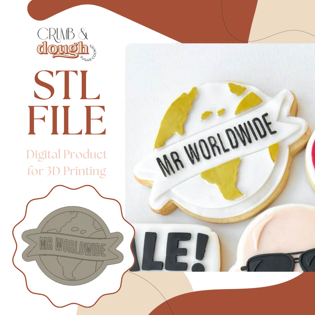 Mr Worldwide Pitbull Cookie Stamp & Cutter STL File
