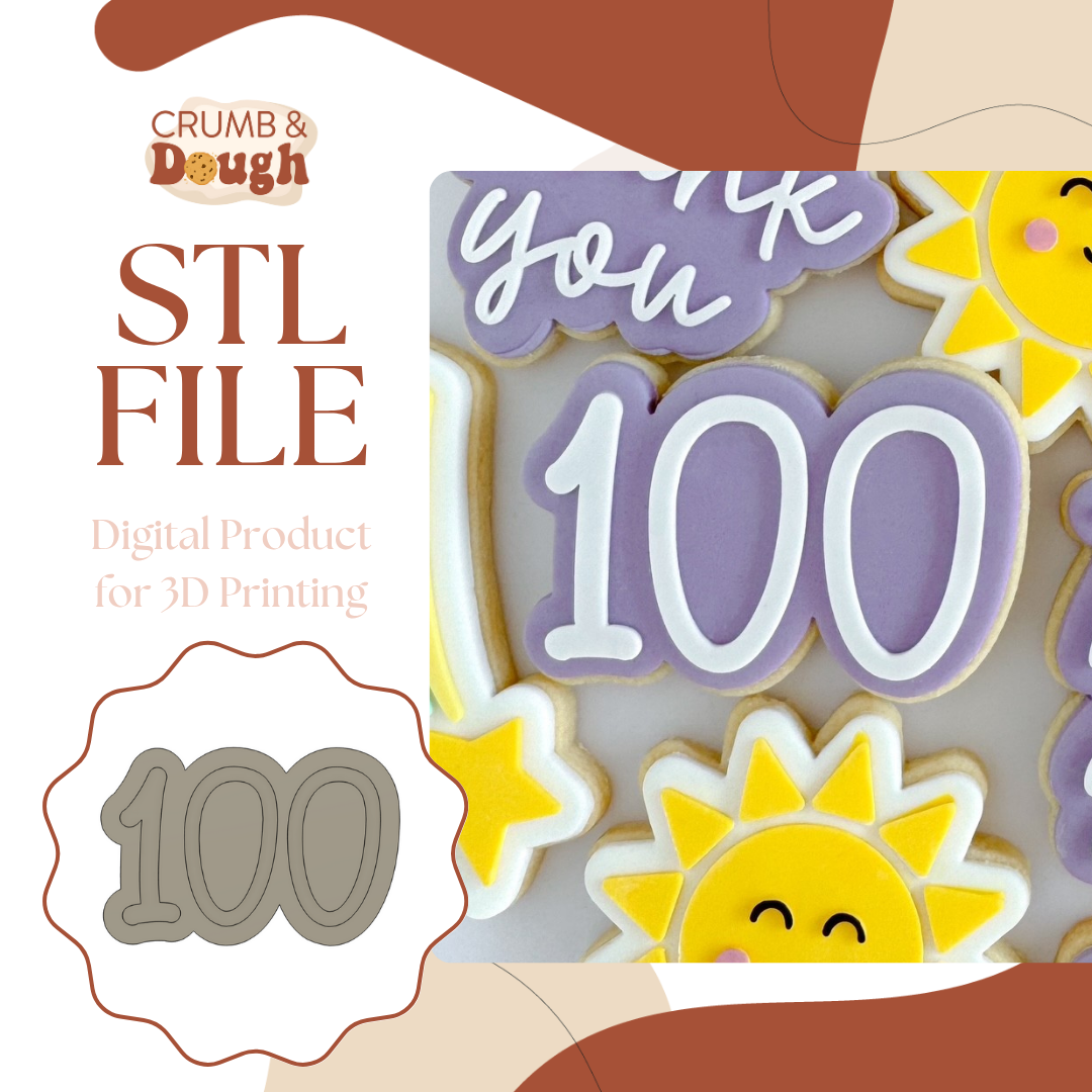 100 Cookie Stamp & Cutter STL File