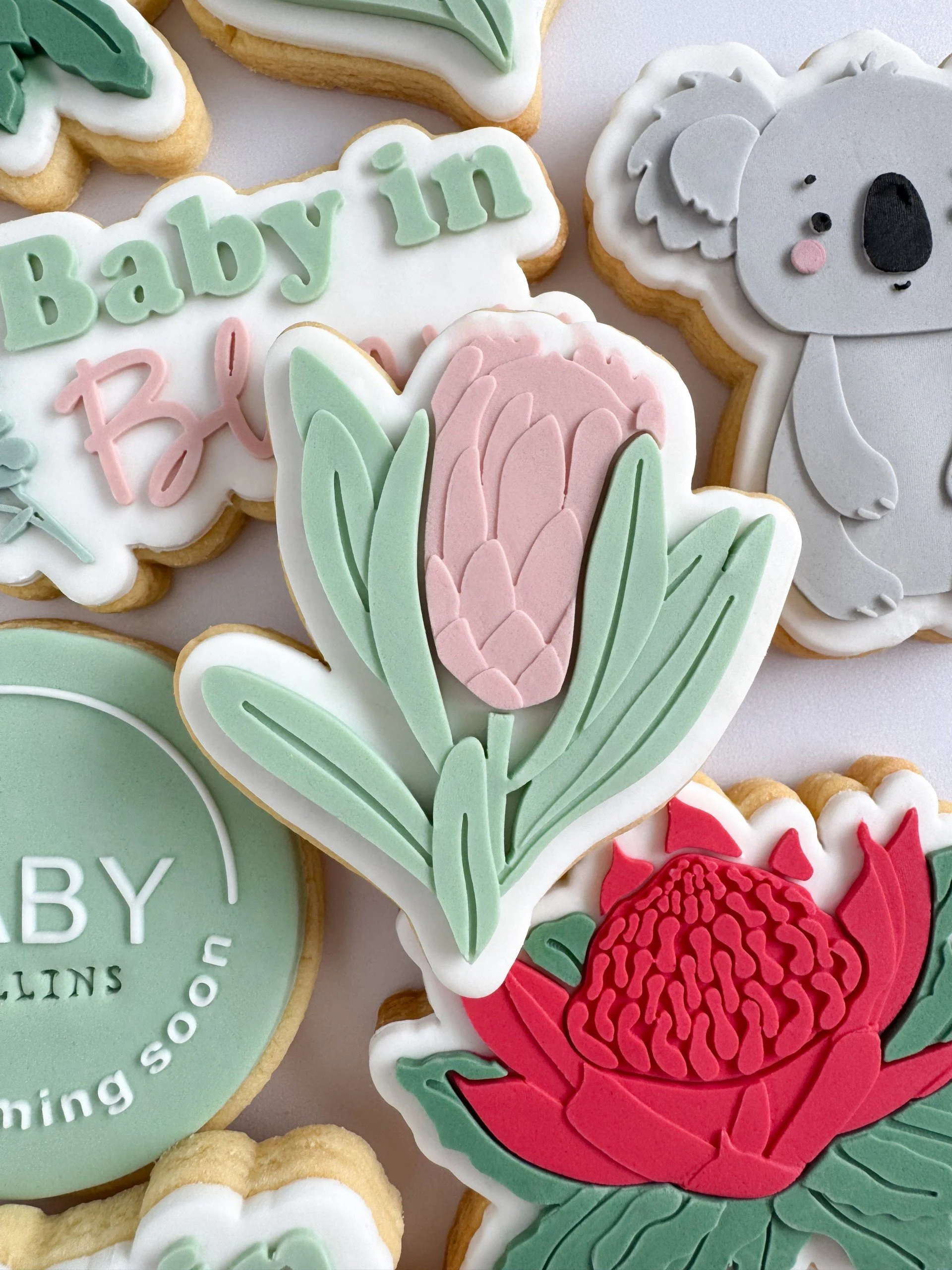 Australian Protea Flower Cookie Stamp & Cutter