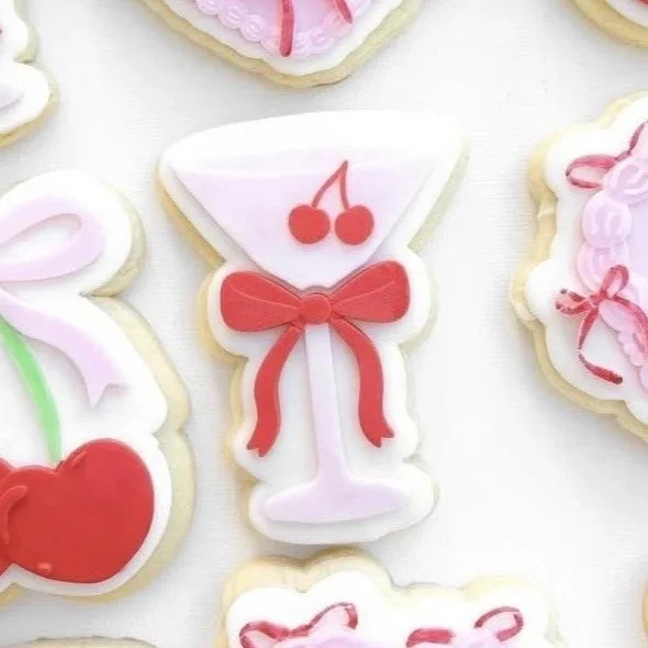 Cocktail with Cherries Cookie Stamp & Cutter