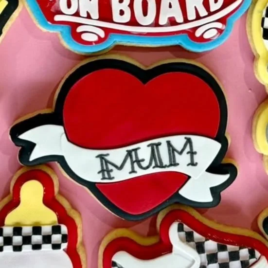 Heart with Banner Cookie Stamp & Cutter