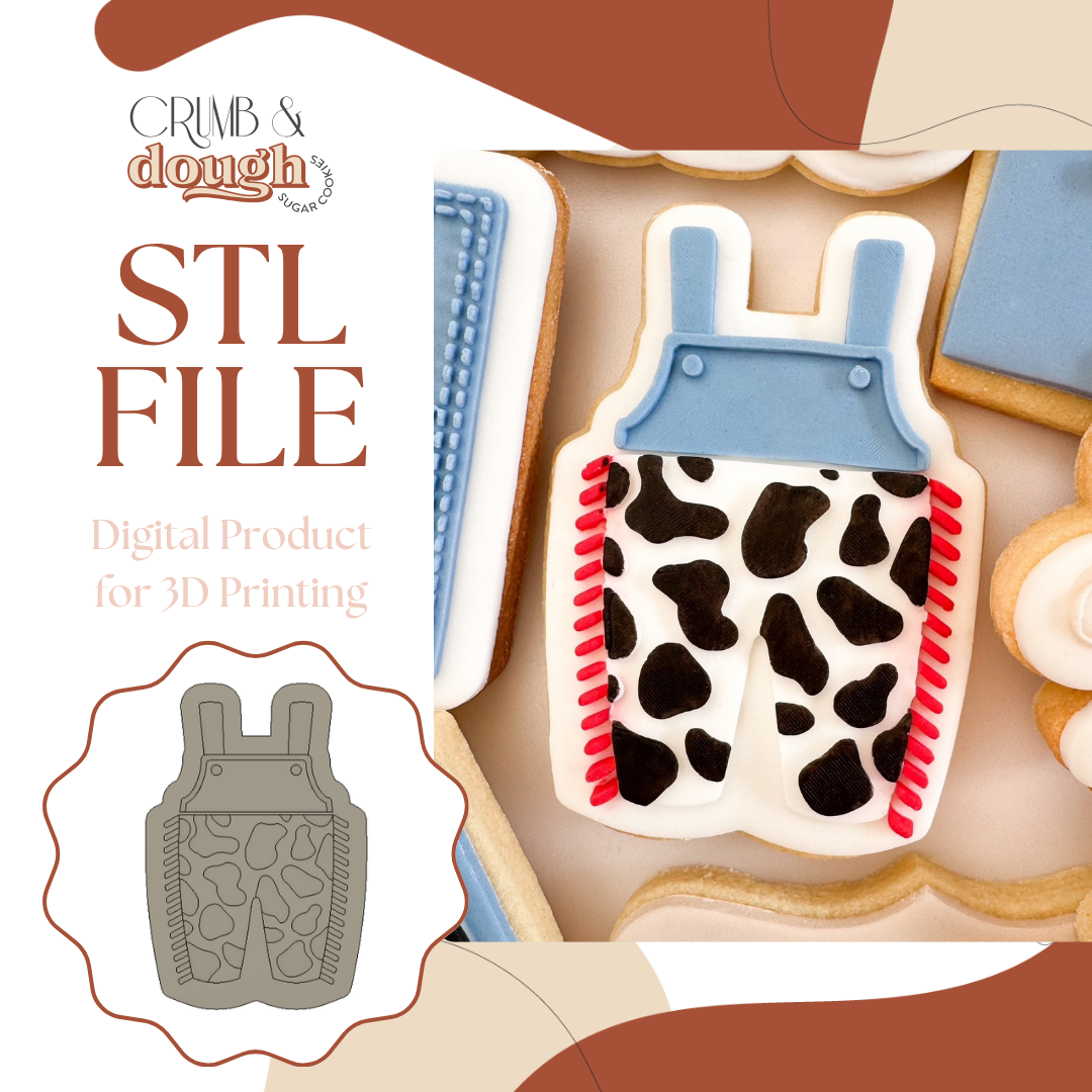 Baby Cowboy Chaps Cookie Stamp & Cutter STL File