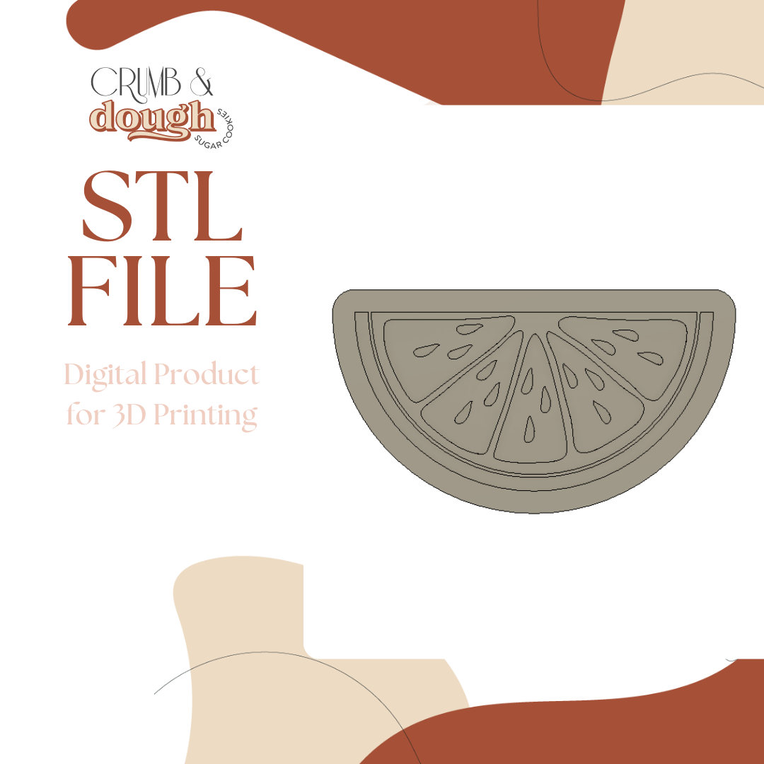Lemon/Lime/Orange Wedge Cookie Stamp & Cutter STL File