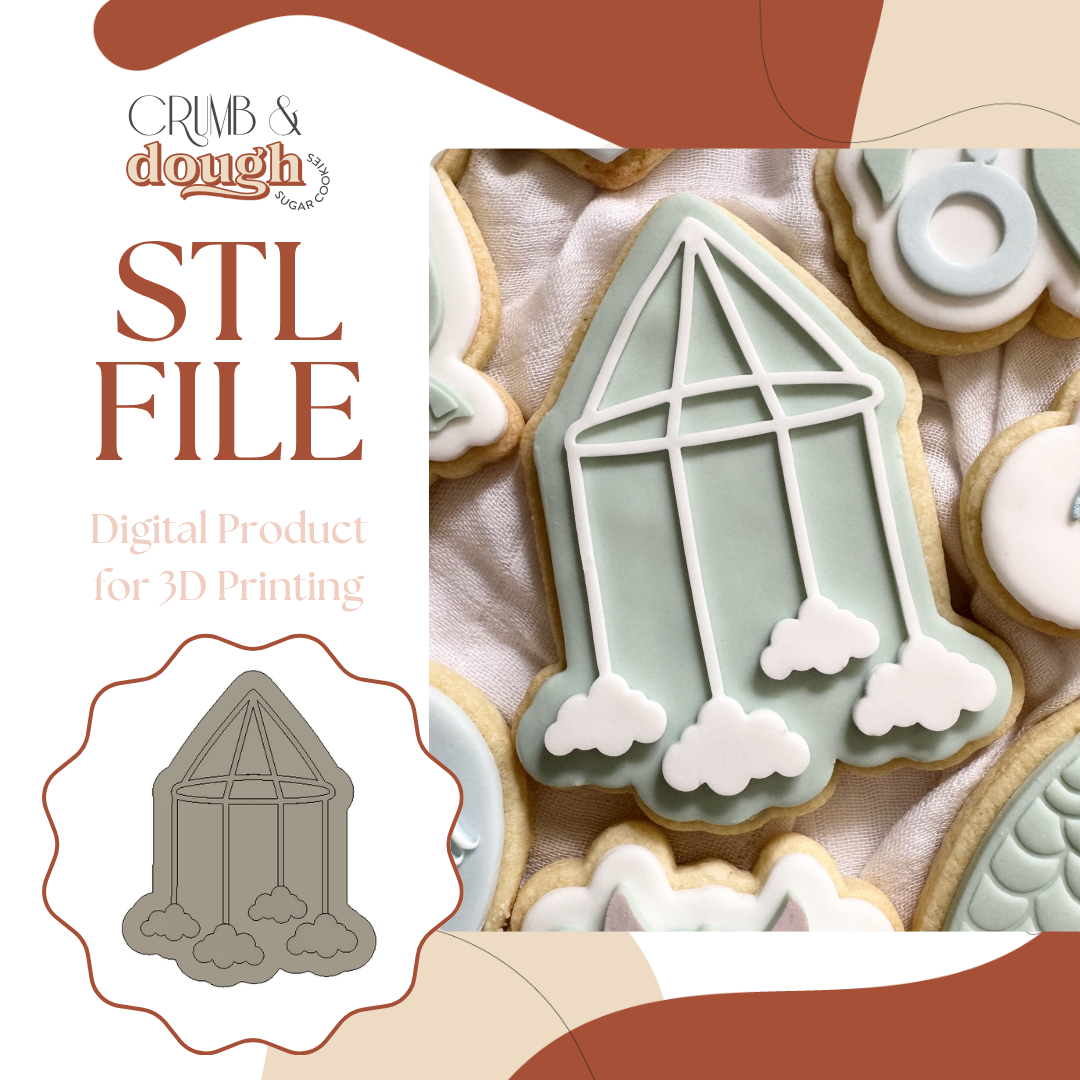 Cloud Baby Mobile Cookie Stamp & Cutter STL File