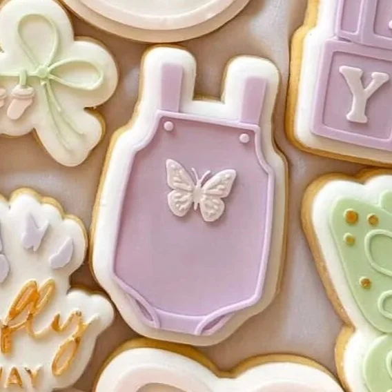 Baby Butterfly Jumpsuit Cookie Stamp & Cutter