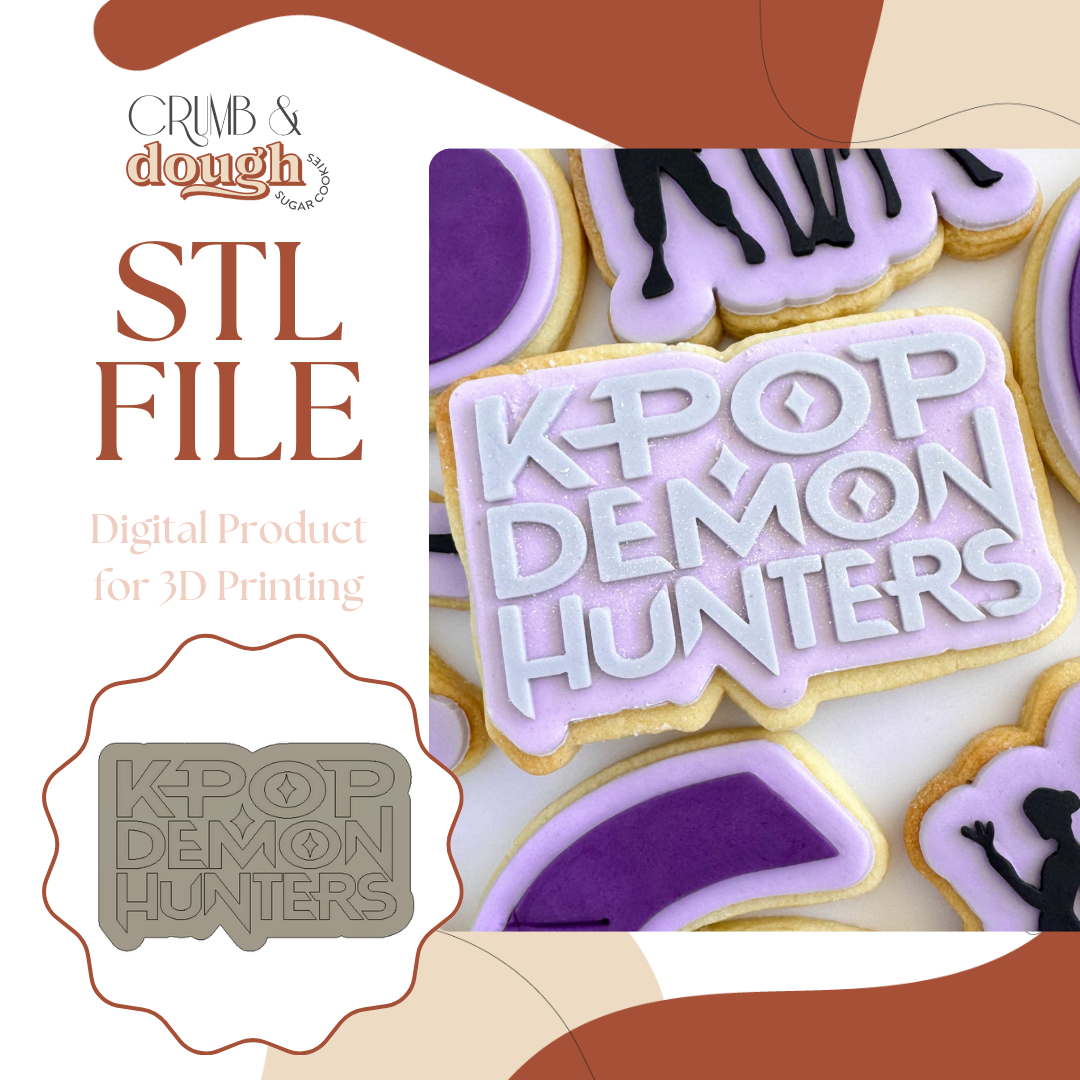 K-Pop Demon Hunters Logo Cookie Stamp & Cutter STL File