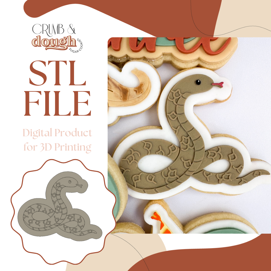 Snake Cookie Stamp & Cutter STL File