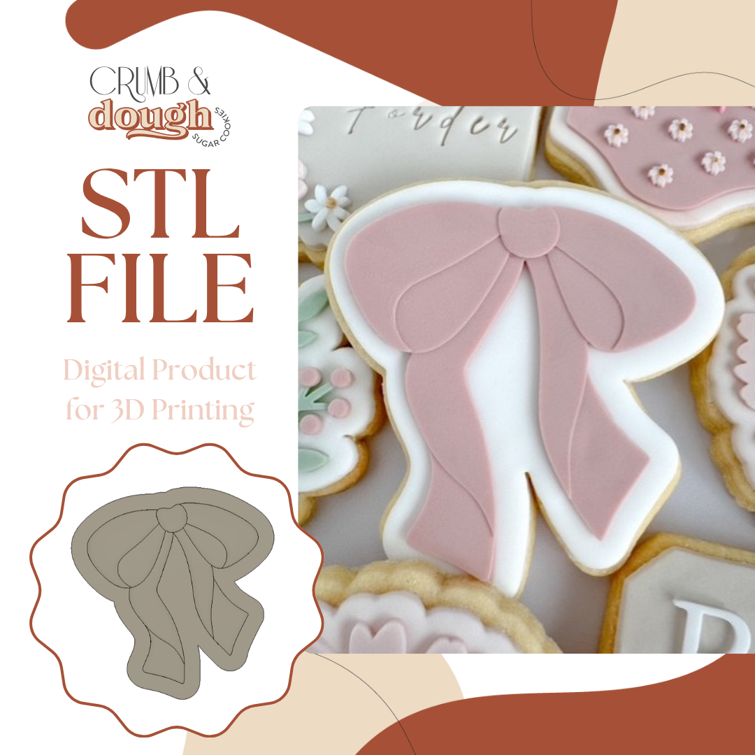 Floppy Bow Cookie Stamp & Cutter STL File