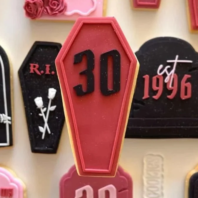 Coffin 30 Cookie Stamp & Cutter