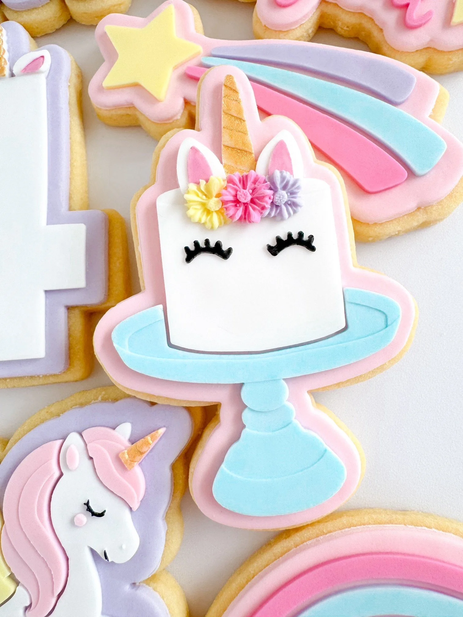Unicorn Cake Cookie Stamp & Cutter