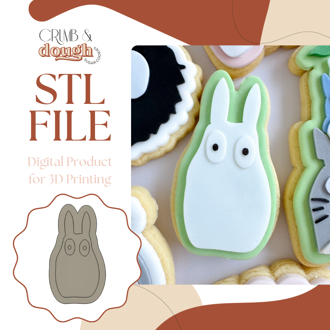 Totoro Cookie Stamp & Cutter STL File