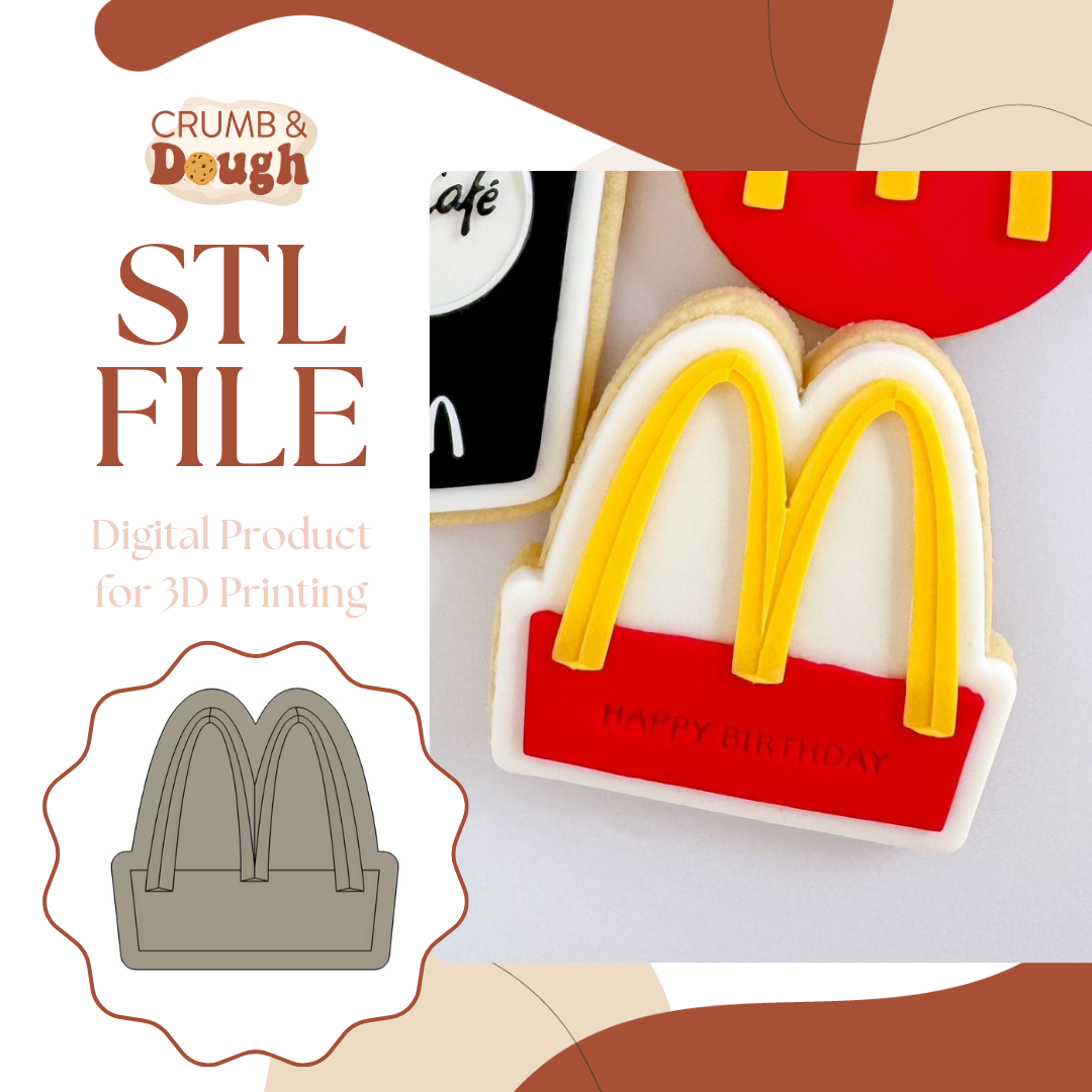 Golden Arches Sign Cookie Stamp STL File