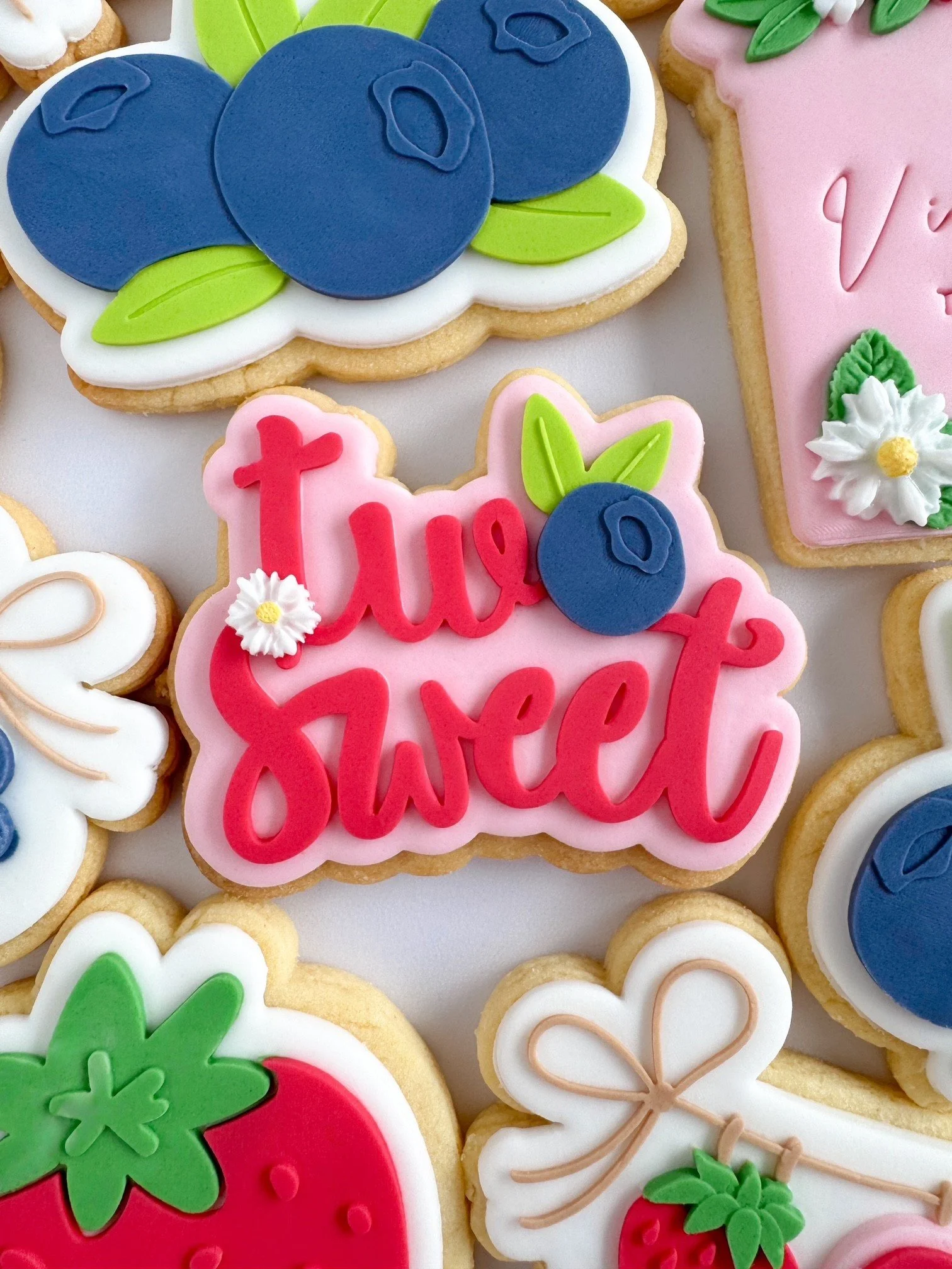 Two Sweet Blueberry Cookie Stamp & Cutter