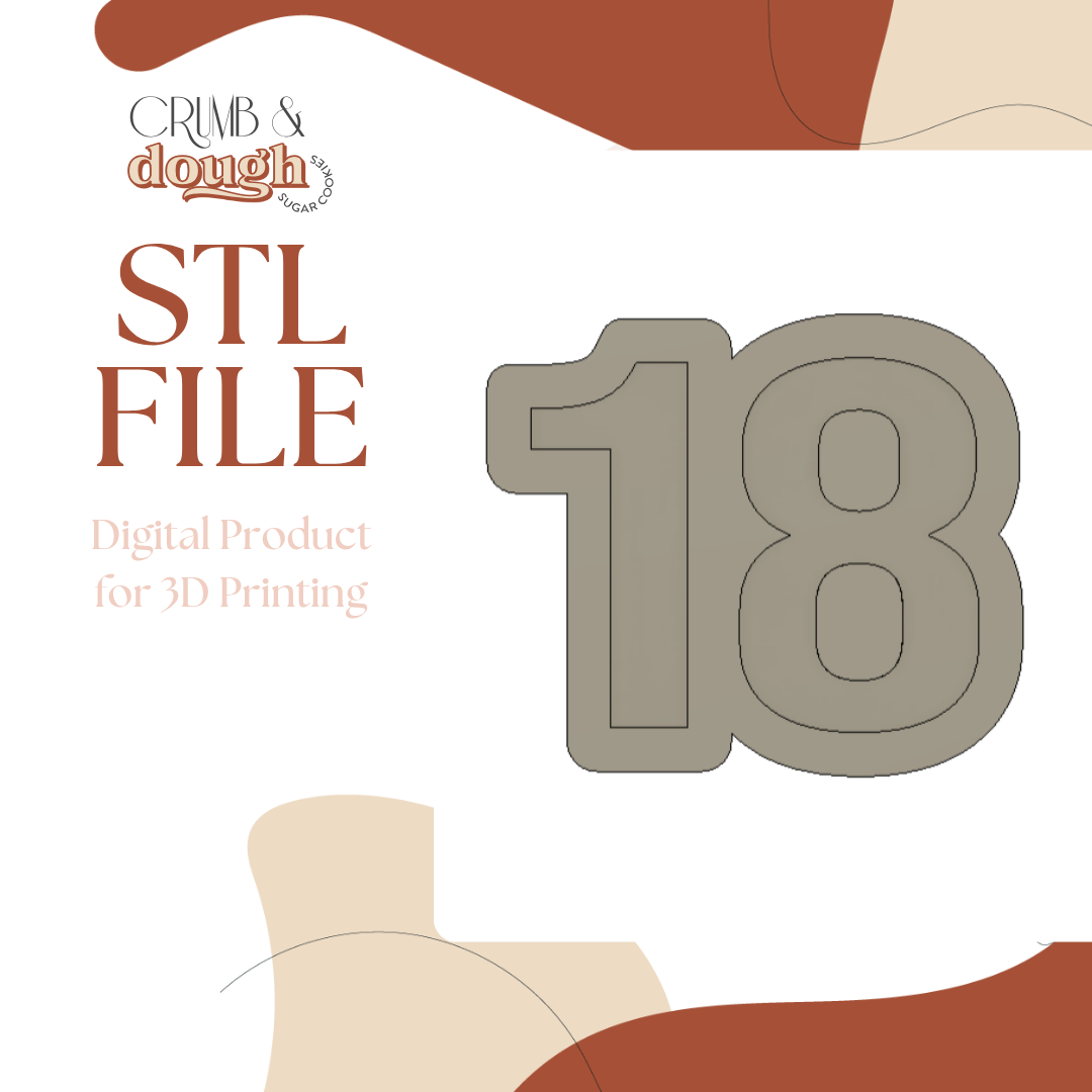 18 Cookie Stamp & Cutter STL File