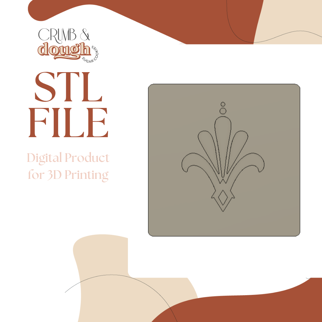 Gatsby Palmette Cookie Stamp & Cutter STL File
