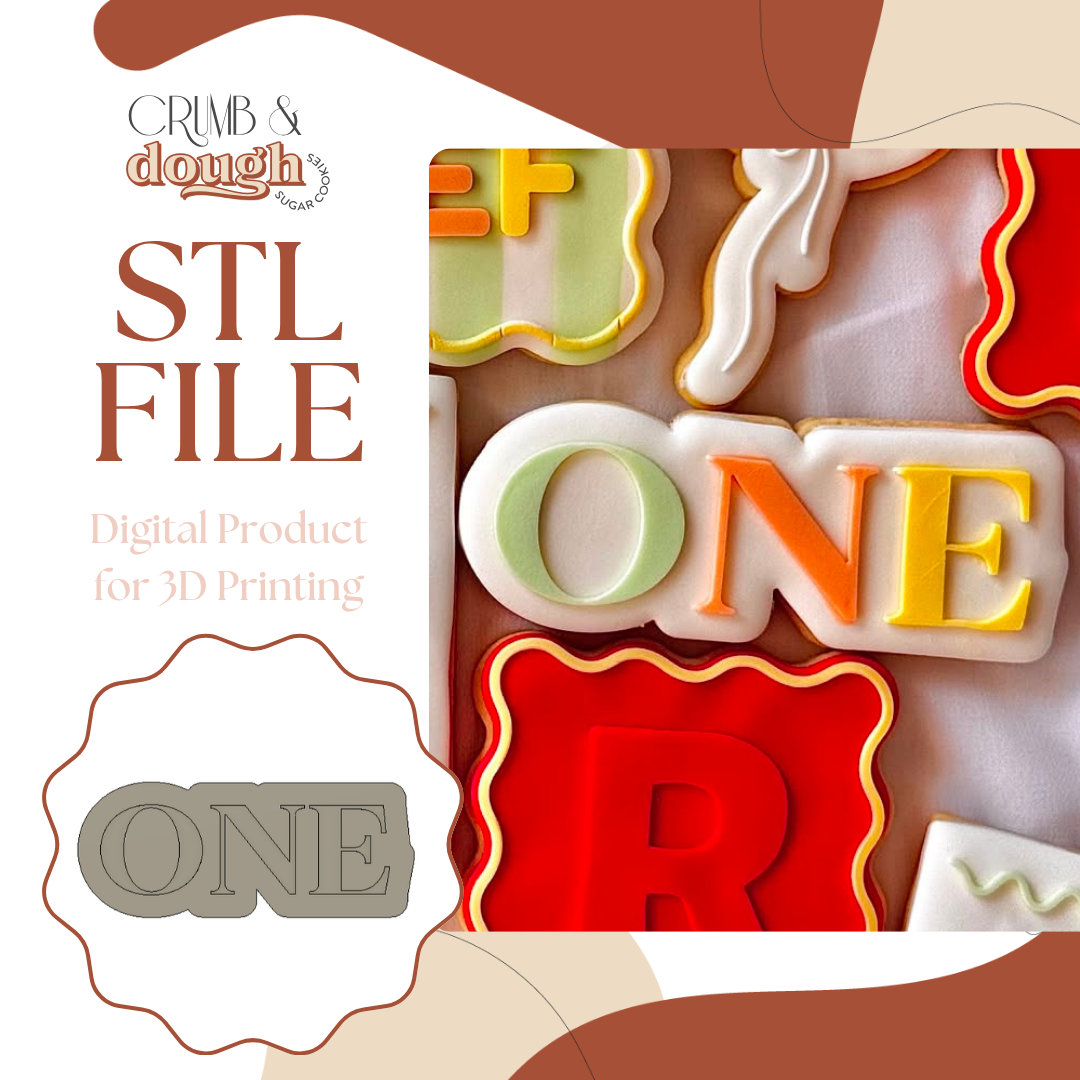 ONE Capitals Cookie Stamp & Cutter STL File