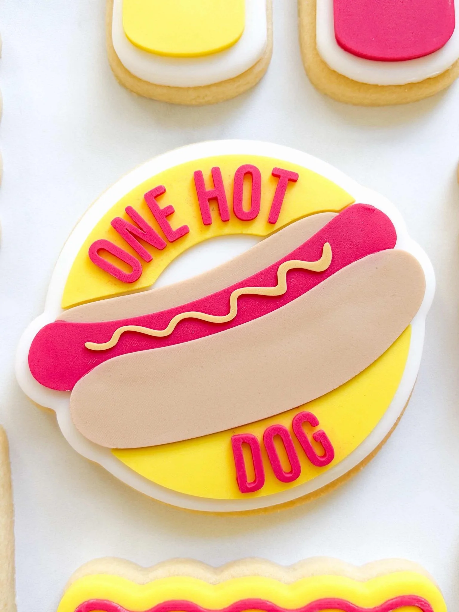 One Hot Dog Cookie Stamp & Cutter