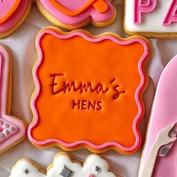 Wavy Square Cookie Stamp & Cutter