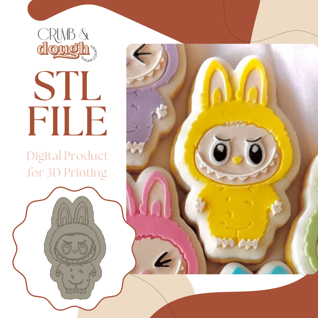 Labubu Cookie Stamp & Cutter STL File