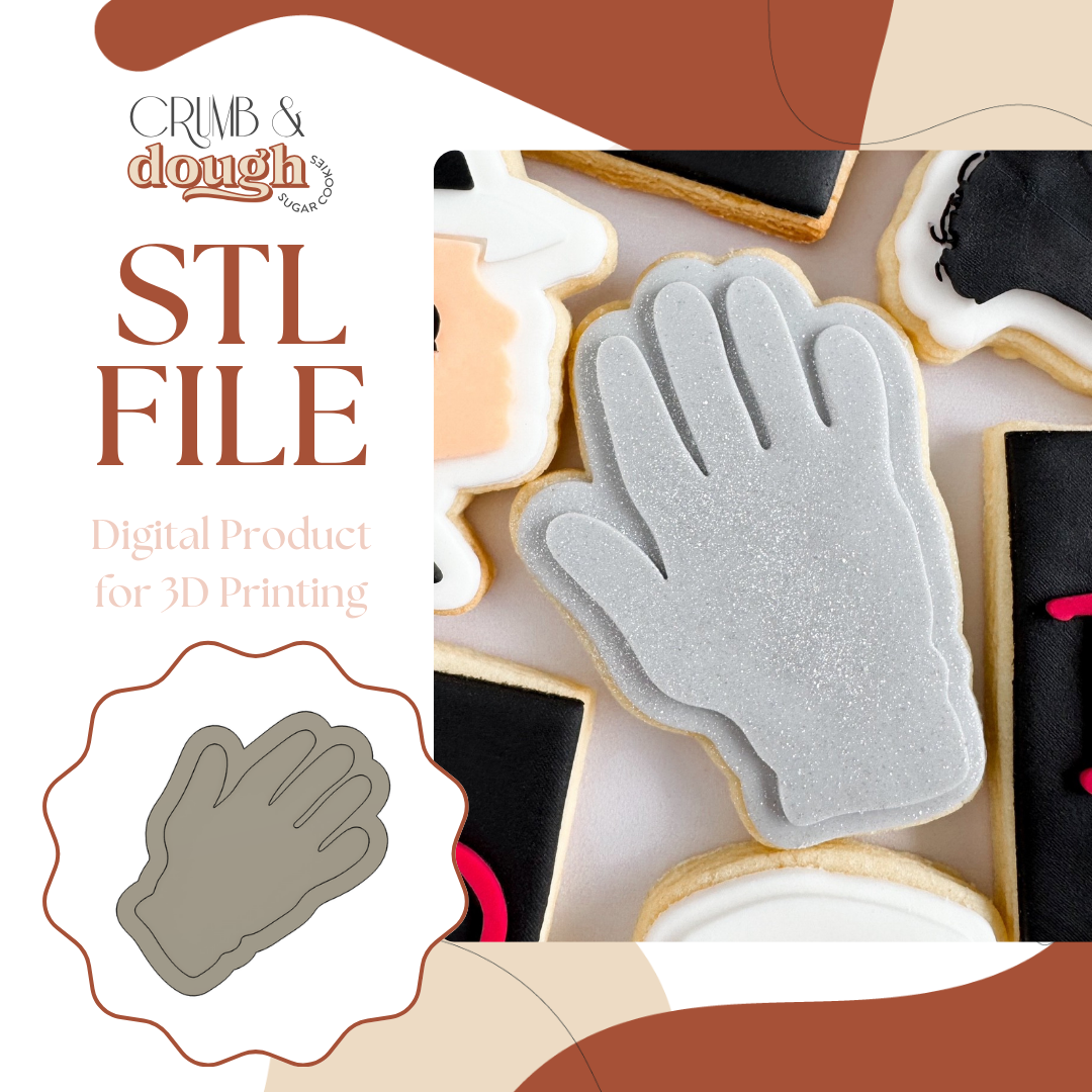 Glove Cookie Stamp & Cutter STL File