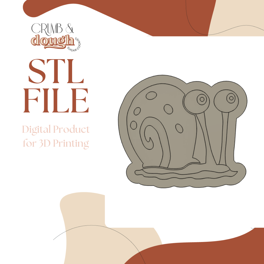 Gary the Snail Cookie Stamp & Cutter STL File