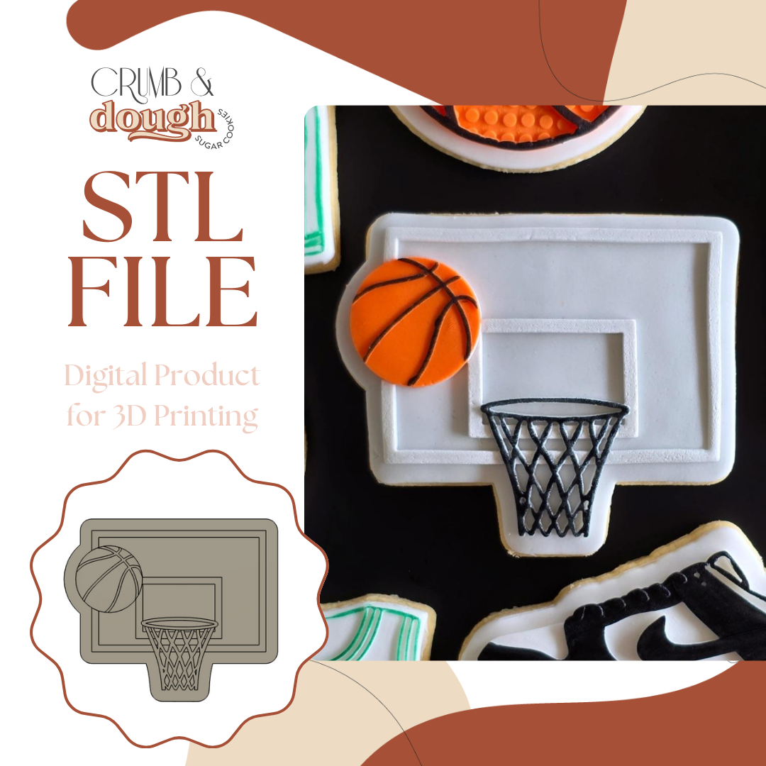 Basketball Hoop Cookie Stamp & Cutter STL File