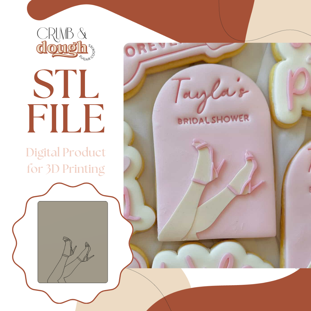 Legs Up High Heels Cookie Stamp & Cutter STL File