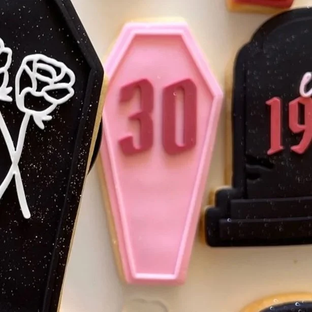 Coffin 30 Cookie Stamp & Cutter