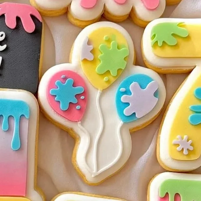 Slime Balloons Cookie Stamp & Cutter