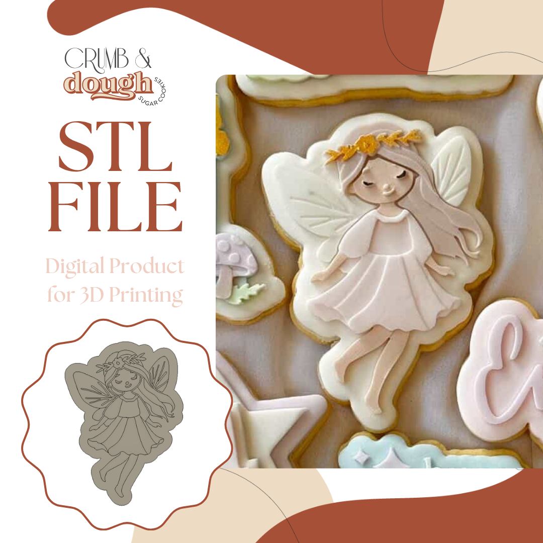 Dainty Fairy Cookie Stamp & Cutter STL File
