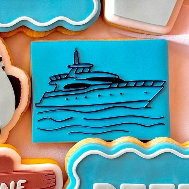 Boat Outline Cookie Stamp & Cutter