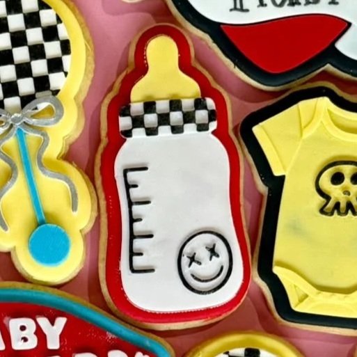 Baby Bottle Punk Cookie Stamp & Cutter