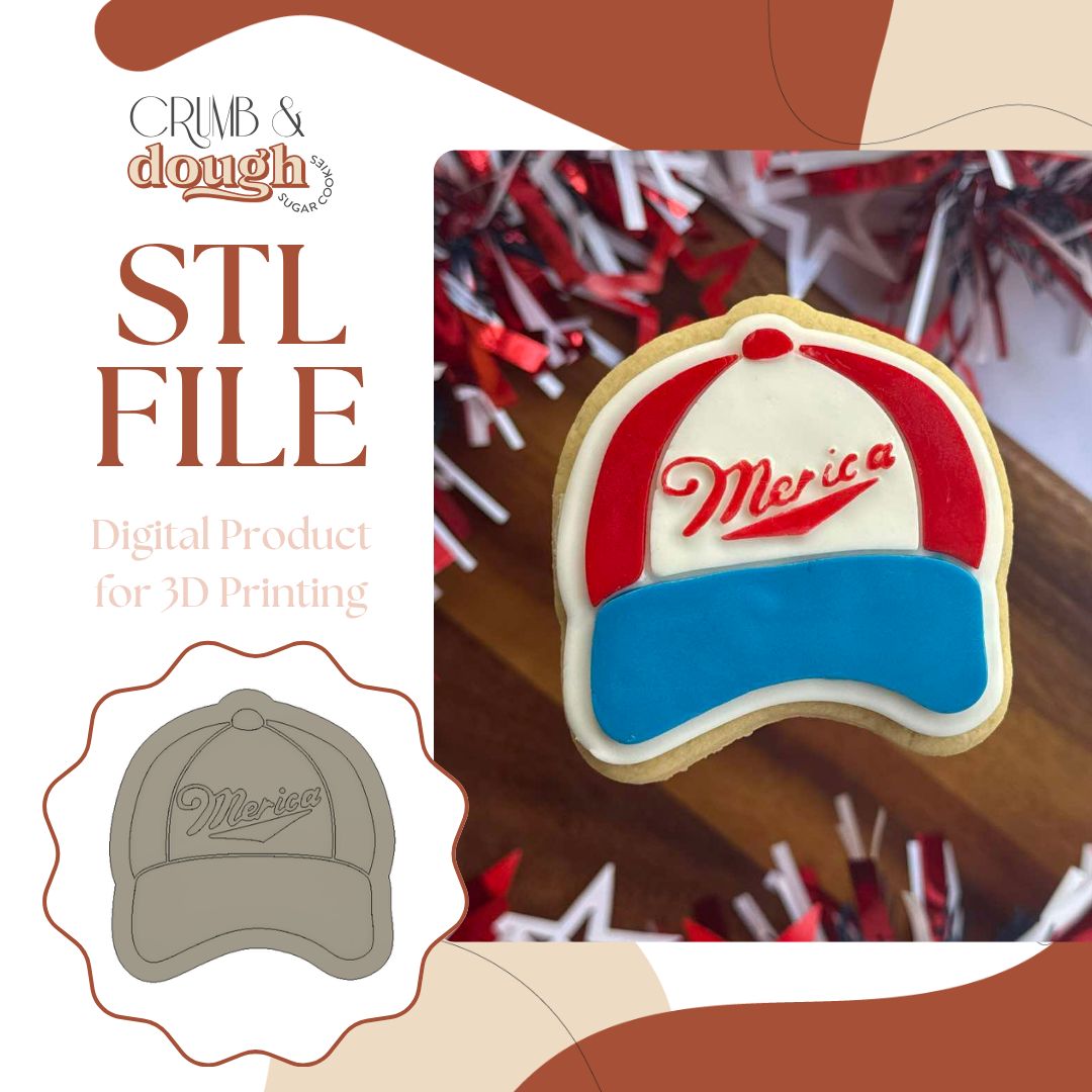 Merica Hat Cookie Stamp & Cutter STL File