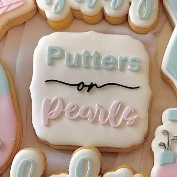 Putters or Pearls Cookie Stamp & Cutter