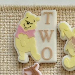 Yellow Bear TWO Cookie Stamp & Cutter