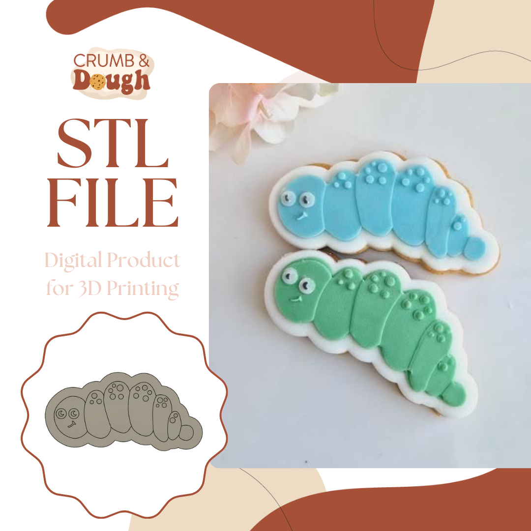 Happy Grub Cookie Stamp & Cutter STL File
