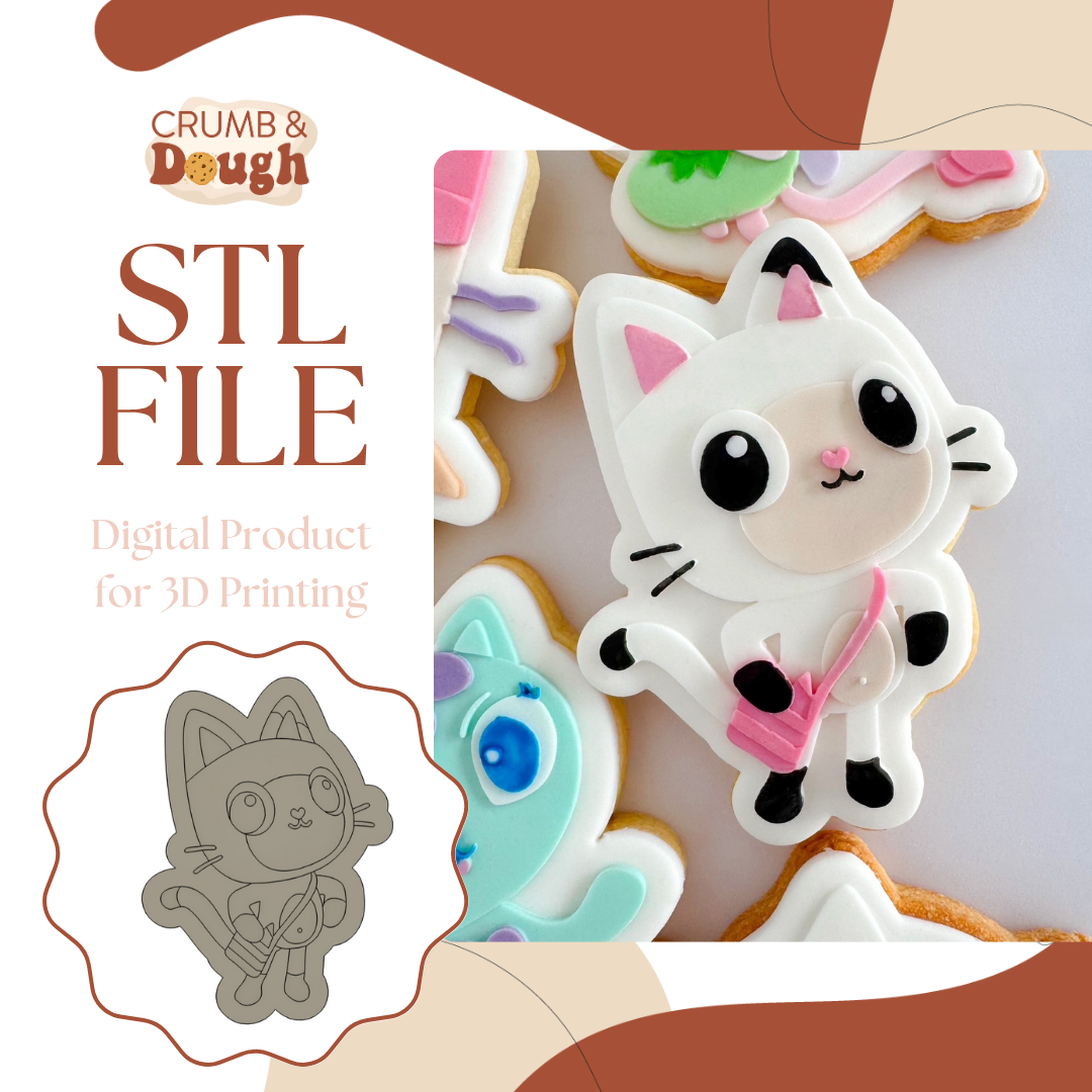 Panda Cat Cookie Stamp & Cutter STL File