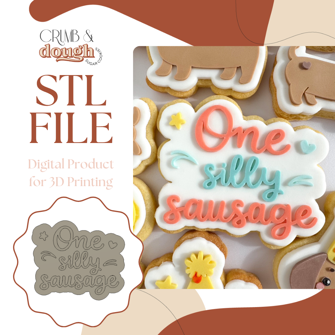 One Silly Sausage Cookie Stamp & Cutter STL File