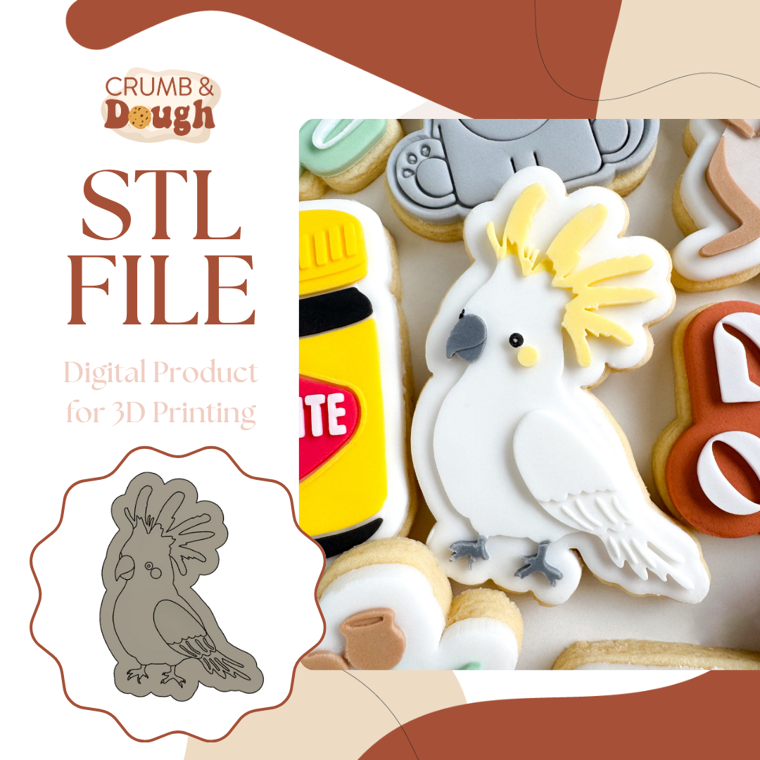 Cockatoo Cookie Stamp & Cutter STL File