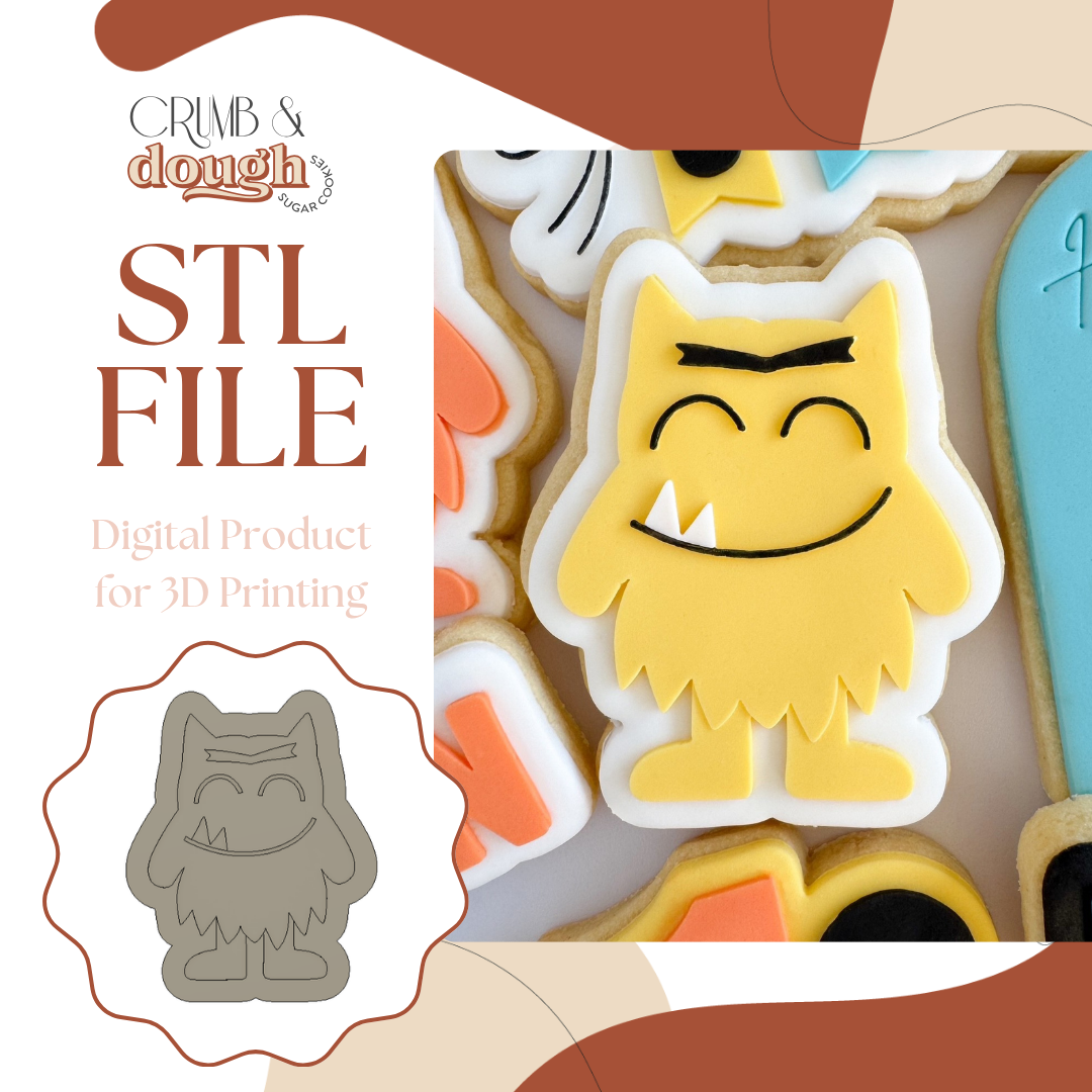 Monster Cookie Stamp & Cutter STL File