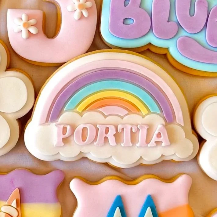 Rainbow with Big Cloud Cookie Stamp & Cutter
