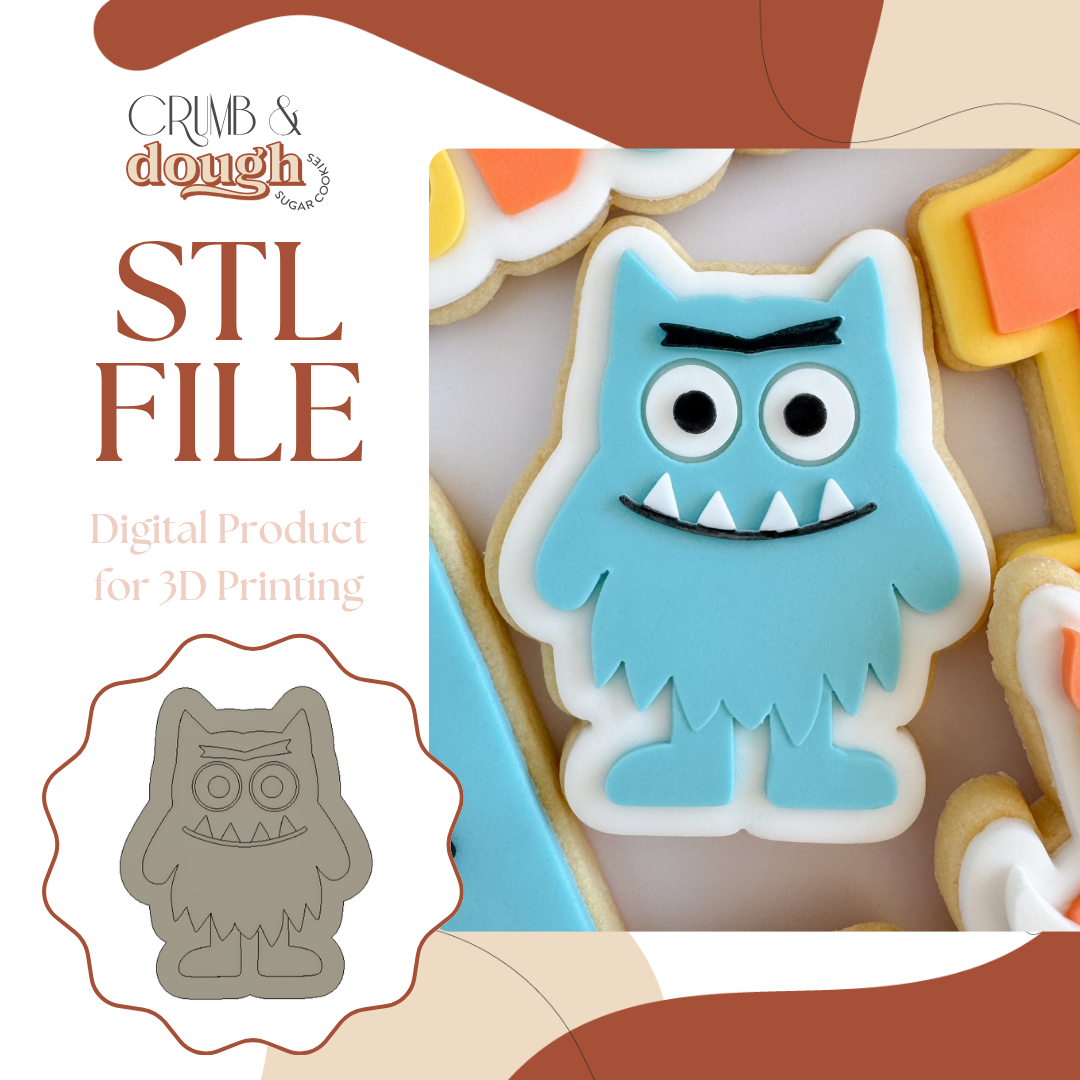 Monster Cookie Stamp & Cutter STL File