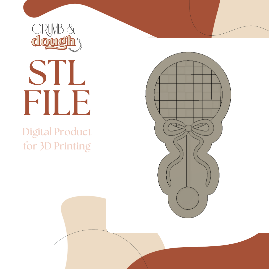 Checkered Baby Rattle Cookie Stamp & Cutter STL File