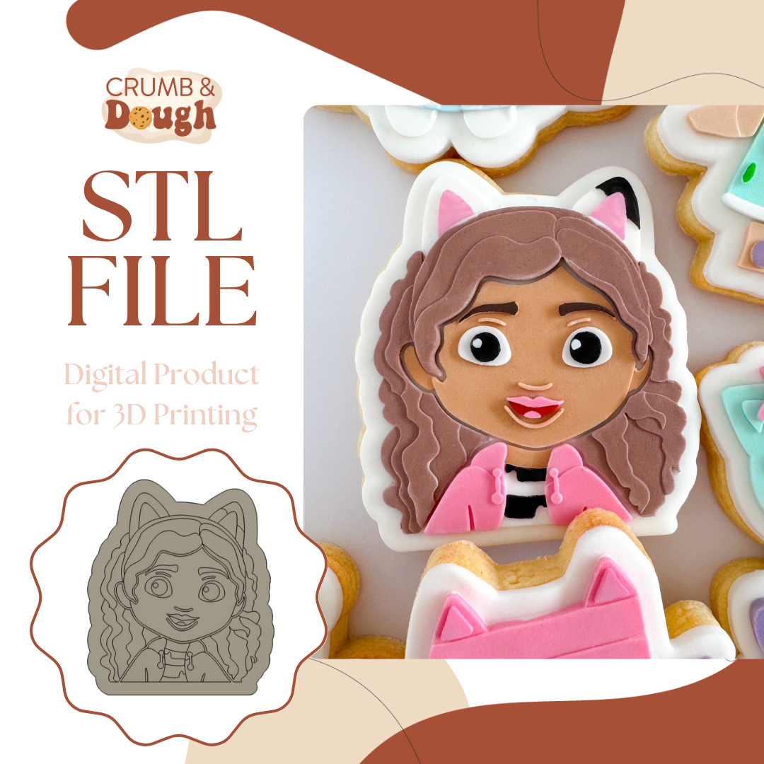 Cat Girl Cookie Stamp & Cutter STL File